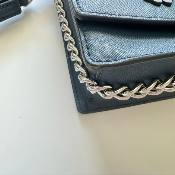 Kate Spade Cameron Flower Appliqué Blue Convertible Crossbody Bag - Picture 7 of 16